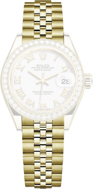 Rolex,Lady-Datejust 28mm,28mm,Yellow Gold,White,Automatic,Day,55hours,279138RBR,279138RBR-0032