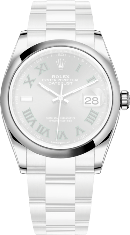 Rolex,Datejust 36 36mm,36mm,Stainless Steel,Grey,Automatic,Day,70hours,126200,126200-0018