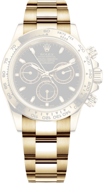 Rolex,Daytona 40mm,40mm,Yellow Gold,Black,Automatic,Chronograph,Column Wheel,116508,116508-0004