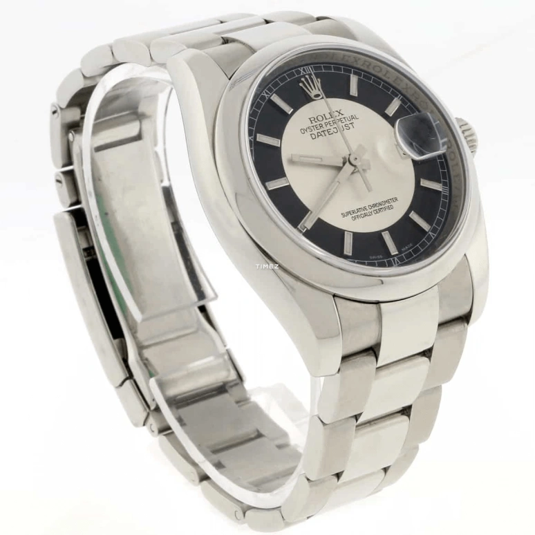 Rolex,Datejust 36 36mm,36mm,Stainless Steel,Black,Silver,Automatic,Day,48hours,116200 Black Tuxedo Oyster