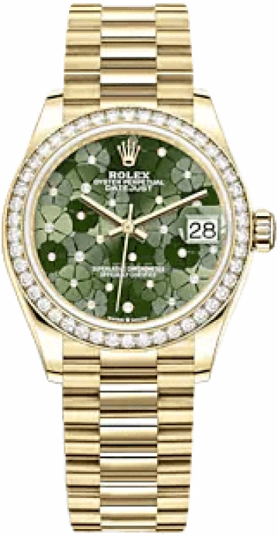 Rolex,Datejust 31 31mm,31mm,Rose Gold,Green,Automatic,Day,55hours,278288RBR,278288RBR-0038