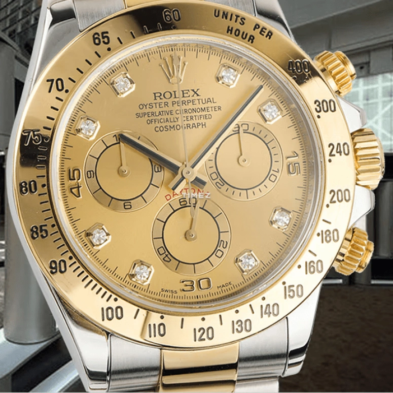 Rolex,Daytona 40mm,40mm,Stainless Steel,Yellow Gold,Champagne,Automatic,Chronograph,72hours,116523,116523-78593 8DI