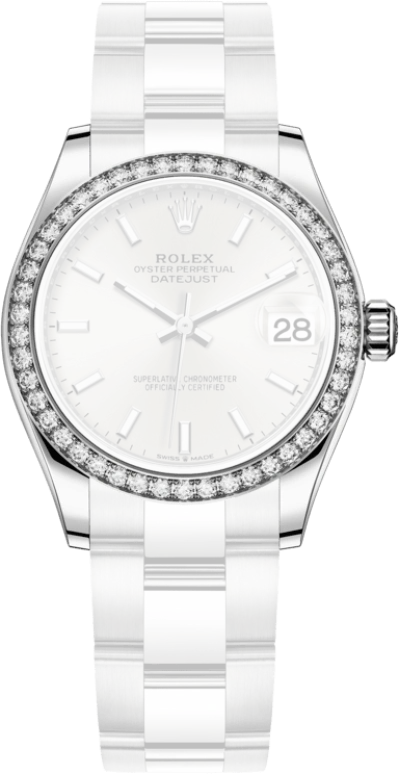 Rolex,Datejust 31 31mm,31mm,White Gold,Stainless Steel,Silver,Automatic,Day,55hours,278384RBR,278384RBR-0015