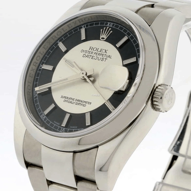 Rolex,Datejust 36 36mm,36mm,Stainless Steel,Black,Silver,Automatic,Day,48hours,116200 Black Tuxedo Oyster