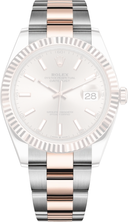 Rolex,Datejust 41 41mm,41mm,Rose Gold,Stainless Steel,Pink,Automatic,Day,70hours,126331,126331-0009