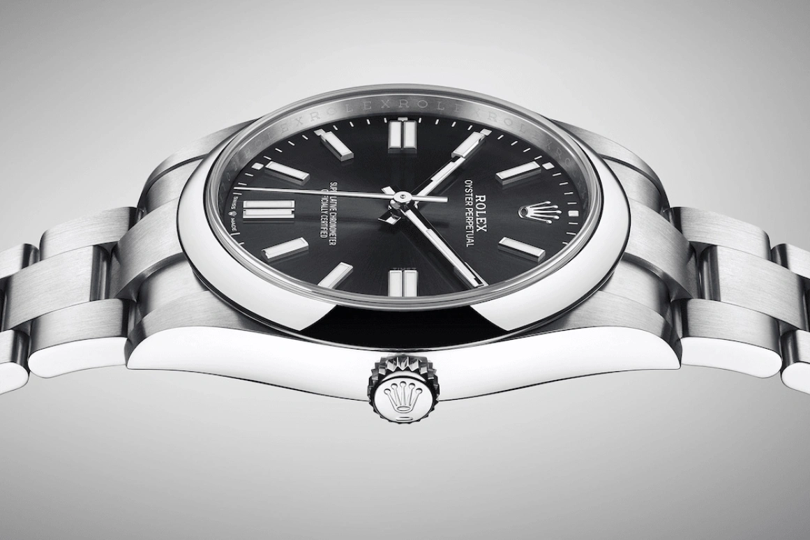 Rolex,Oyster Perpetual 41mm,41mm,Stainless Steel,Black,Automatic,70hours,In-house Caliber,124300,124300-0002