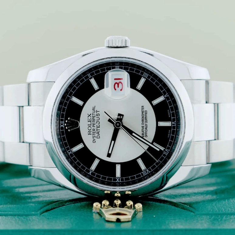 Rolex,Datejust 36 36mm,36mm,Stainless Steel,Black,Silver,Automatic,Day,48hours,116200 Black Tuxedo Oyster