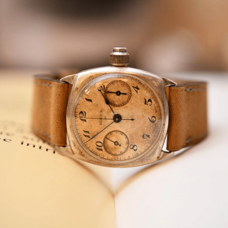 Rolex,Other 33mm,33mm,Silver,White,Handwound,Chronograph,Sapphire,Crystal Glass,2022 Cushion