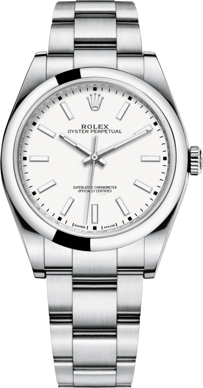 Rolex,Oyster Perpetual 39mm,39mm,Stainless Steel,White,Automatic,48hours,In-house Caliber,114300,114300-0004