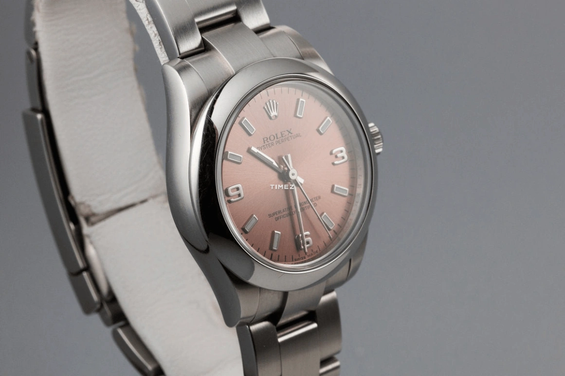Rolex,Oyster Perpetual 31mm,31mm,Stainless Steel,Pink,Automatic,48hours,In-house Caliber,177200,177200-Pink