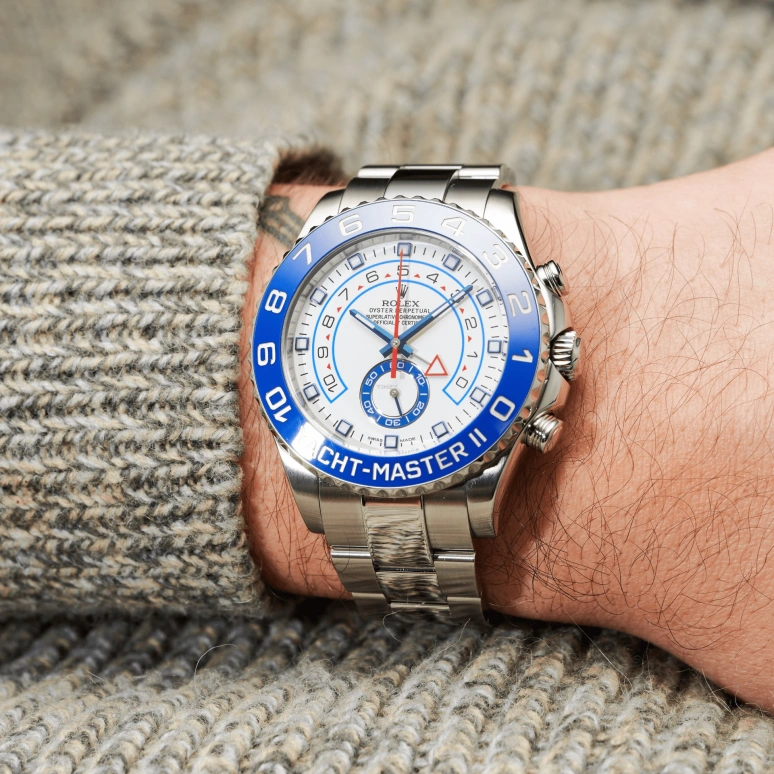Rolex,Yacht-Master 44mm,44mm,Stainless Steel,White,Automatic,Countdown,Chronograph,Day,116680,116680-0001