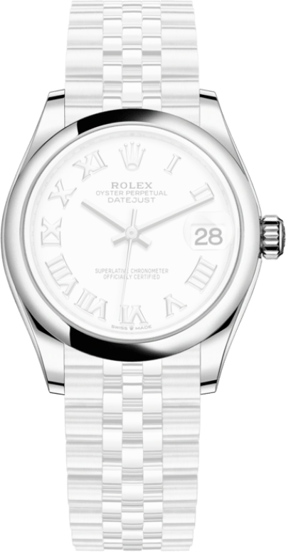 Rolex,Datejust 31 31mm,31mm,Stainless Steel,White,Automatic,Day,55hours,278240,278240-0004