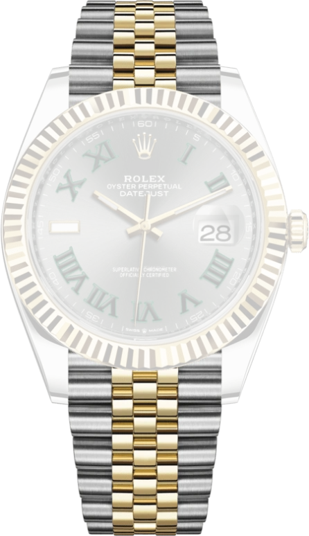 Rolex,Datejust 41 41mm,41mm,Yellow Gold,Stainless Steel,Grey,Automatic,Day,70hours,Darwin Núñez,126333,126333-0020