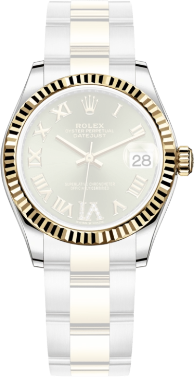 Rolex,Datejust 31 31mm,31mm,Yellow Gold,Stainless Steel,Green,Automatic,Day,55hours,278273,278273-0015