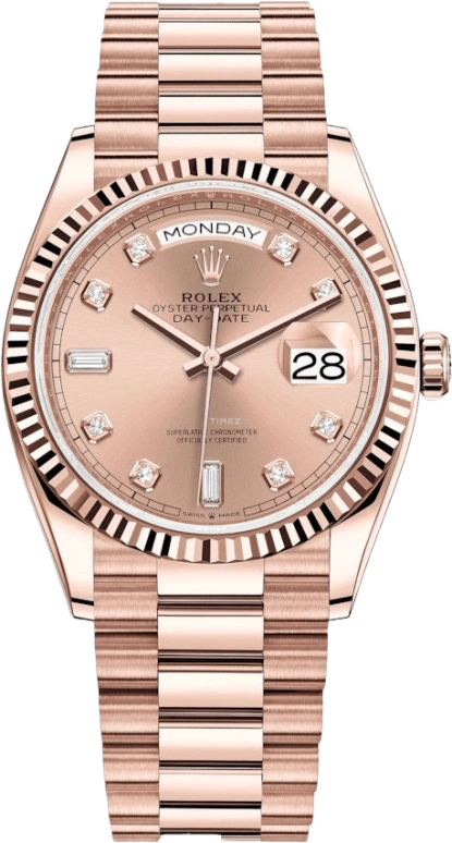 Rolex,Day-Date 36 36mm,36mm,Rose Gold,Pink,Automatic,Date,Day,128235,128235-0009