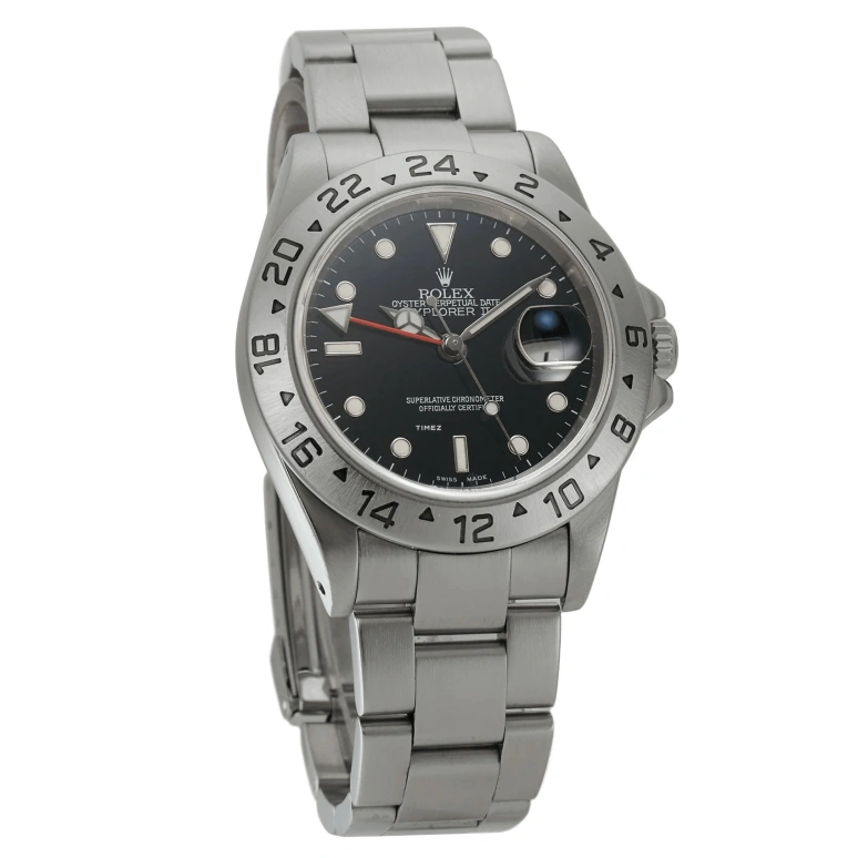 Rolex,Explorer II 40mm,40mm,Stainless Steel,Black,Automatic,Day,Dule Time,16570,16570-0004