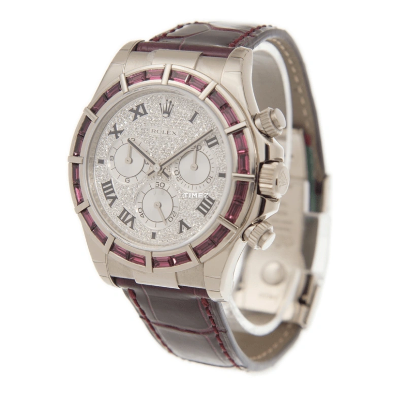 Rolex,Daytona 40mm,40mm,White Gold,Silver,Automatic,Chronograph,72hours,116589SALV Roman Diamond