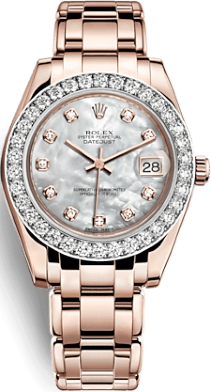 Rolex,Pearlmaster 34mm,34mm,Rose Gold,White,Automatic,Day,48hours,81285,81285-0017