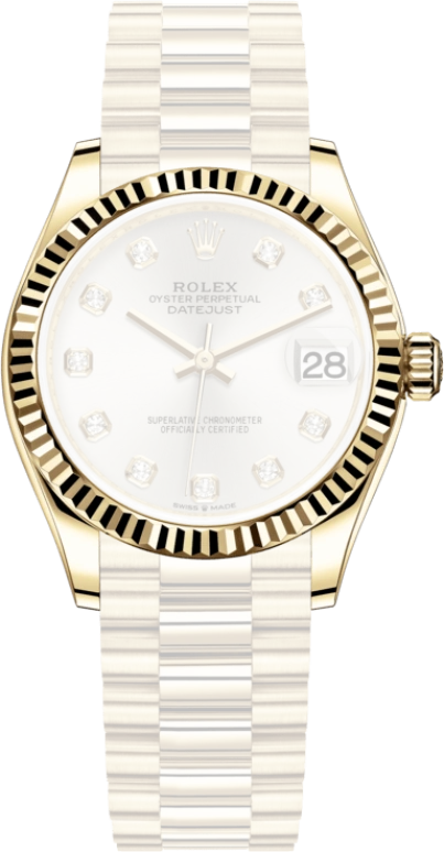 Rolex,Datejust 31 31mm,31mm,Yellow Gold,Silver,Automatic,Day,55hours,278278,278278-0034