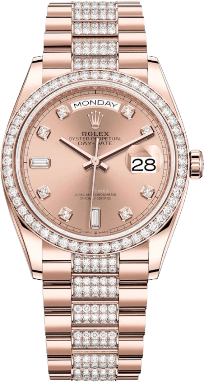 Rolex,Day-Date 36 36mm,36mm,Rose Gold,Pink,Automatic,Date,Day,128345RBR,128345RBR-0020