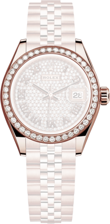 Rolex,Lady-Datejust 28mm,28mm,Everose Gold,Silver,Rose Gold,Automatic,Day,55hours,279135RBR,279135RBR-0022
