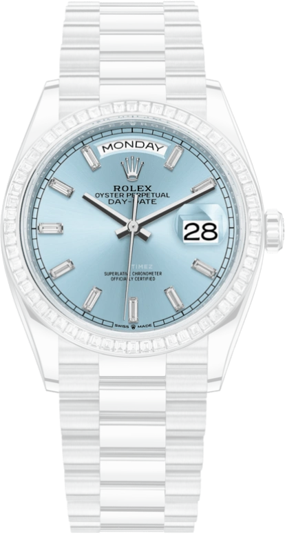 Rolex,Day-Date 36 36mm,36mm,Platinum,Ice Blue,Automatic,Date,Day,128396TBR,128396TBR-0003