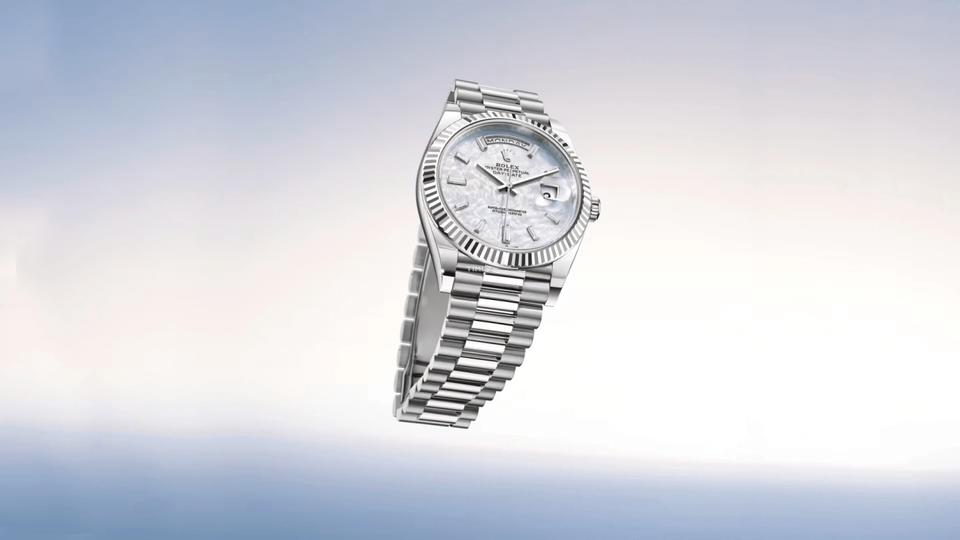 Rolex,Day-Date 40 40mm,40mm,White Gold,Silver White,Automatic,Date,Day,228239,228239-0078