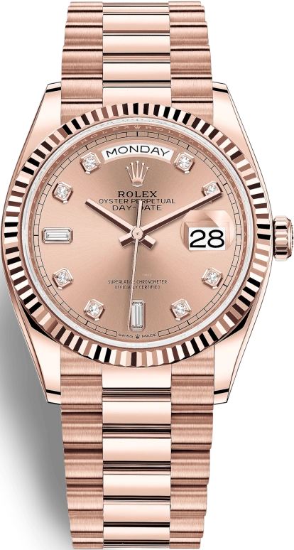 Rolex,Day-Date 36 36mm,36mm,Rose Gold,Pink,Automatic,Date,Day,128235,128235-0009