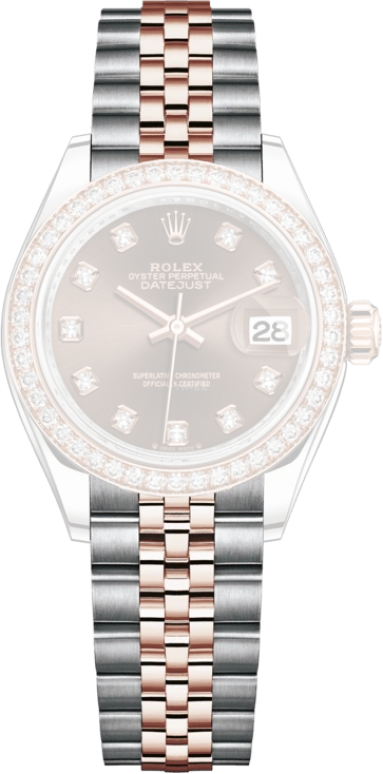 Rolex,Lady-Datejust 28mm,28mm,Everose Gold,Oystersteel,Brown,Automatic,Day,55hours,279381RBR,279381RBR-0011
