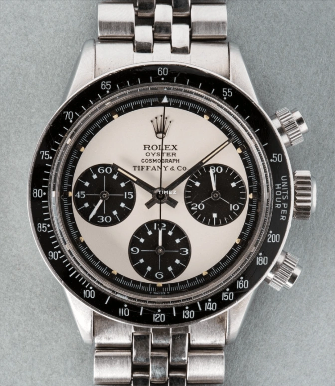 Rolex,Daytona 37mm,37mm,Stainless Steel,Silver,Black,Handwound,Chronograph,48hours,6263,6263-Paul Newman TiffanyCo
