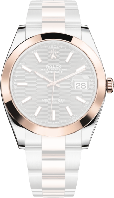 Rolex,Datejust 41 41mm,41mm,Rose Gold,Stainless Steel,Grey,Automatic,Day,70hours,126301,126301-0019