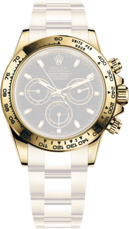Rolex,Daytona 40mm,40mm,Yellow Gold,Black,Automatic,Chronograph,Column Wheel,116508,116508-0004