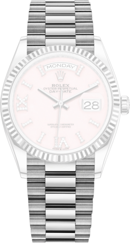 Rolex,Day-Date 36 36mm,36mm,White Gold,Pink,Automatic,Date,Day,128239,128239-0021