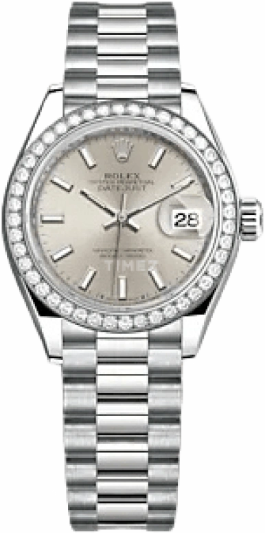 Rolex,Lady-Datejust 28mm,28mm,White Gold,Silver,Automatic,Day,55hours,279139RBR,279139RBR-0006
