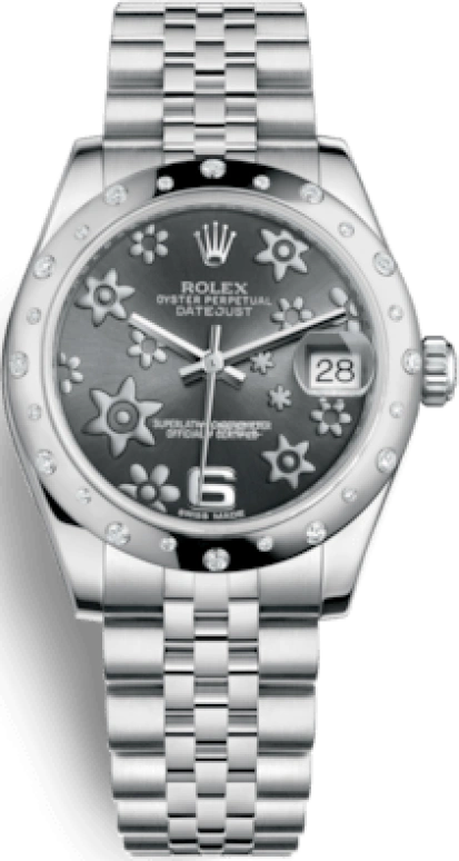 Rolex,Datejust 31 31mm,31mm,White Gold,Stainless Steel,Grey,Automatic,Day,48hours,178344,178344-0003