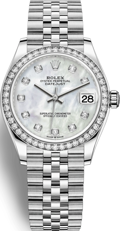 Rolex,Datejust 31 31mm,31mm,White Gold,Stainless Steel,White,Automatic,Day,55hours,278384RBR,278384RBR-0008