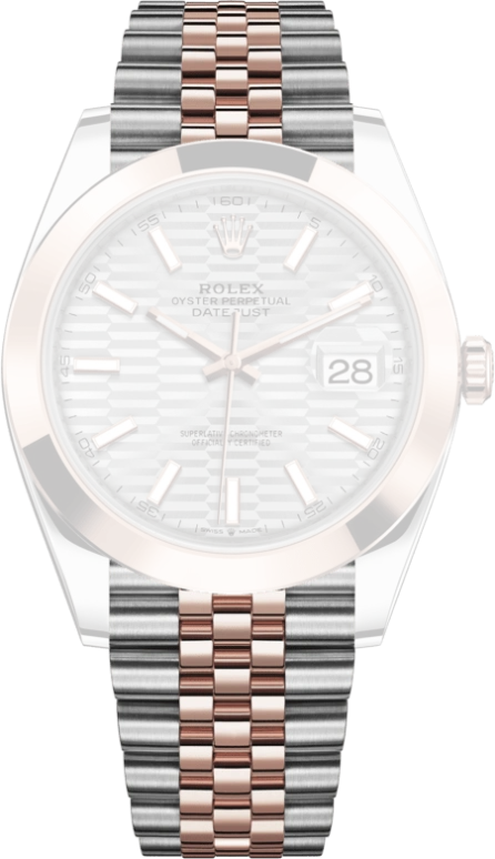 Rolex,Datejust 41 41mm,41mm,Rose Gold,Stainless Steel,Silver,Automatic,Day,70hours,126301,126301-0018