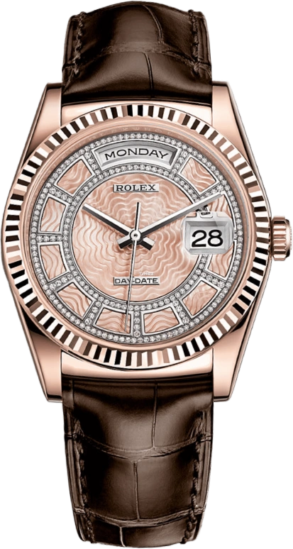 Rolex,Day-Date 36 36mm,36mm,Everose Gold,Pink,Automatic,Date,Day,118135,118135-0068