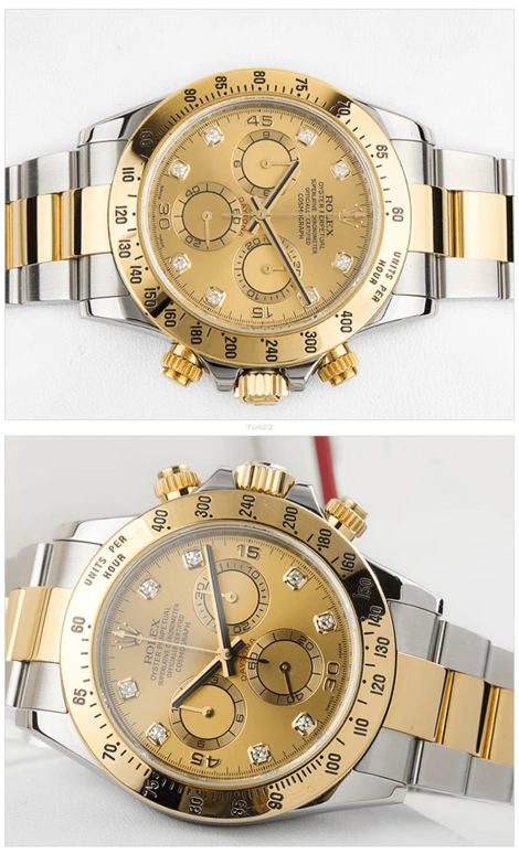 Rolex,Daytona 40mm,40mm,Stainless Steel,Yellow Gold,Champagne,Automatic,Chronograph,72hours,116523,116523-78593 8DI