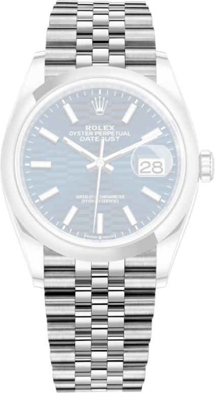 Rolex,Datejust 36 36mm,36mm,Stainless Steel,Blue,Automatic,Day,70hours,126200,126200-0021