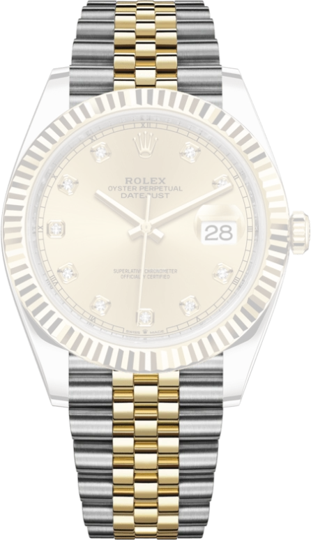 Rolex,Datejust 41 41mm,41mm,Yellow Gold,Stainless Steel,Champagne,Automatic,Day,70hours,126333,126333-0012