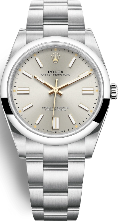 Rolex,Oyster Perpetual 41mm,41mm,Stainless Steel,Silver,Automatic,70hours,In-house Caliber,124300,124300-0001
