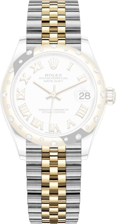 Rolex,Datejust 31 31mm,31mm,Yellow Gold,Stainless Steel,White,Automatic,Day,55hours,278343RBR,278343RBR-0002