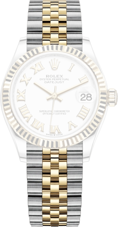 Rolex,Datejust 31 31mm,31mm,Yellow Gold,Stainless Steel,White,Automatic,Day,55hours,278273,278273-0002
