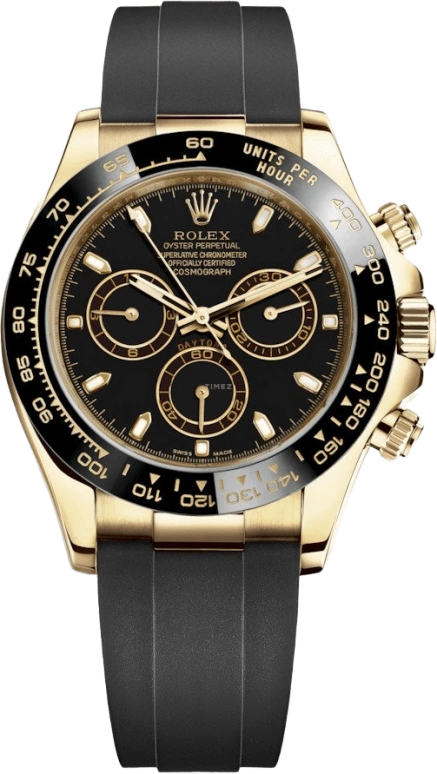 Rolex,Daytona 40mm,40mm,Ceramic,Yellow Gold,Black,Automatic,Chronograph,Column Wheel,116518LN,116518LN-0043