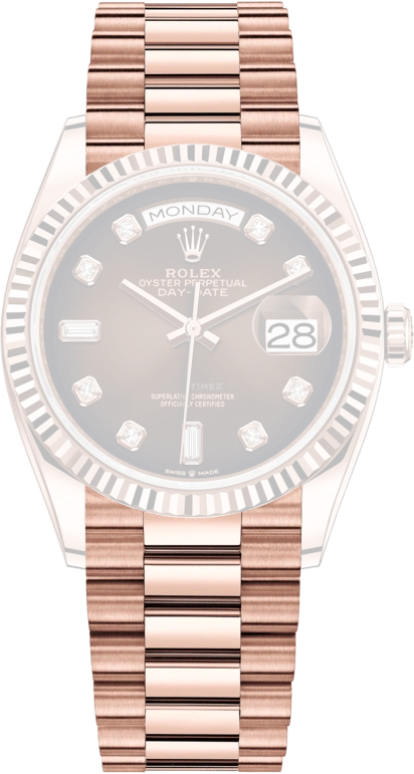 Rolex,Day-Date 36 36mm,36mm,Rose Gold,Brown,Automatic,Date,Day,128235,128235-0037