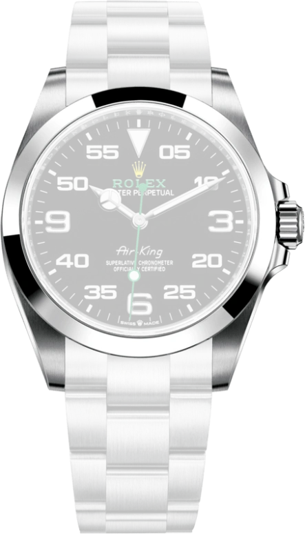 Rolex,Air King 40mm,40mm,Stainless Steel,Black,Automatic,70hours,In-house Caliber,Gordon James Ramsay,126900,126900-0001