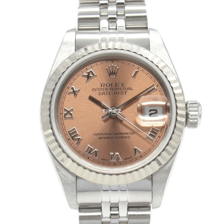 Rolex,Lady-Datejust 26mm,26mm,Stainless Steel,White Gold,Pink,Automatic,Day,42hours,69174 Pink