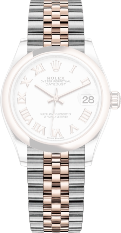 Rolex,Datejust 31 31mm,31mm,Rose Gold,Stainless Steel,White,Automatic,Day,55hours,278241,278241-0002