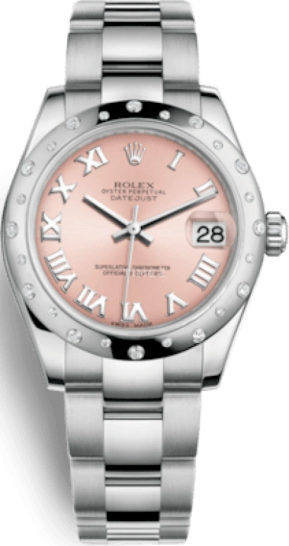 Rolex,Datejust 31 31mm,31mm,White Gold,Stainless Steel,Pink,Automatic,Day,48hours,178344,178344-0012